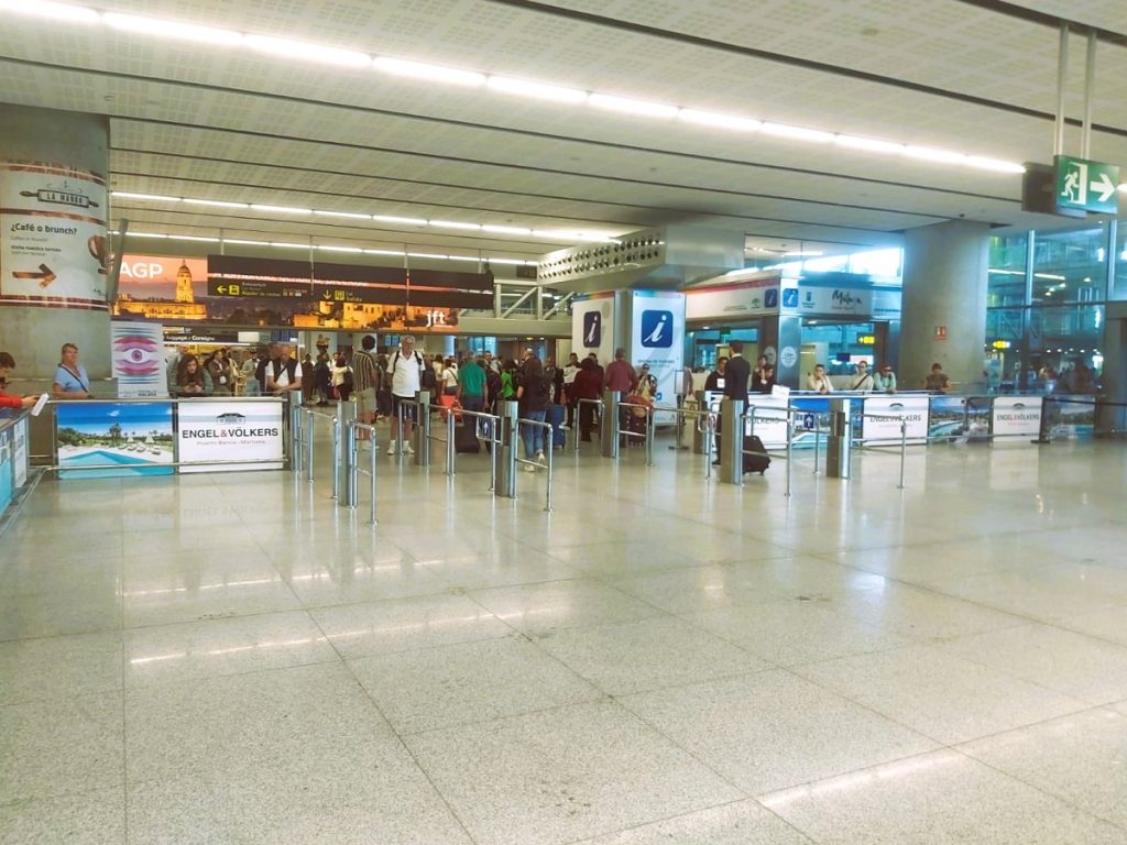 Malaga Airport arrival hall